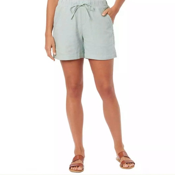 Briggs Pants - Briggs Seafoam Green Linen Shorts Size Large